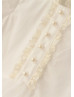 Short Sleeves Ivory Cotton Tulle Flower Girl Dress